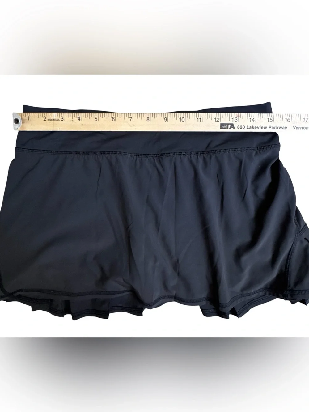 Lululemon Pace Rival Black Pleated Tennis Golf Skort Size 6